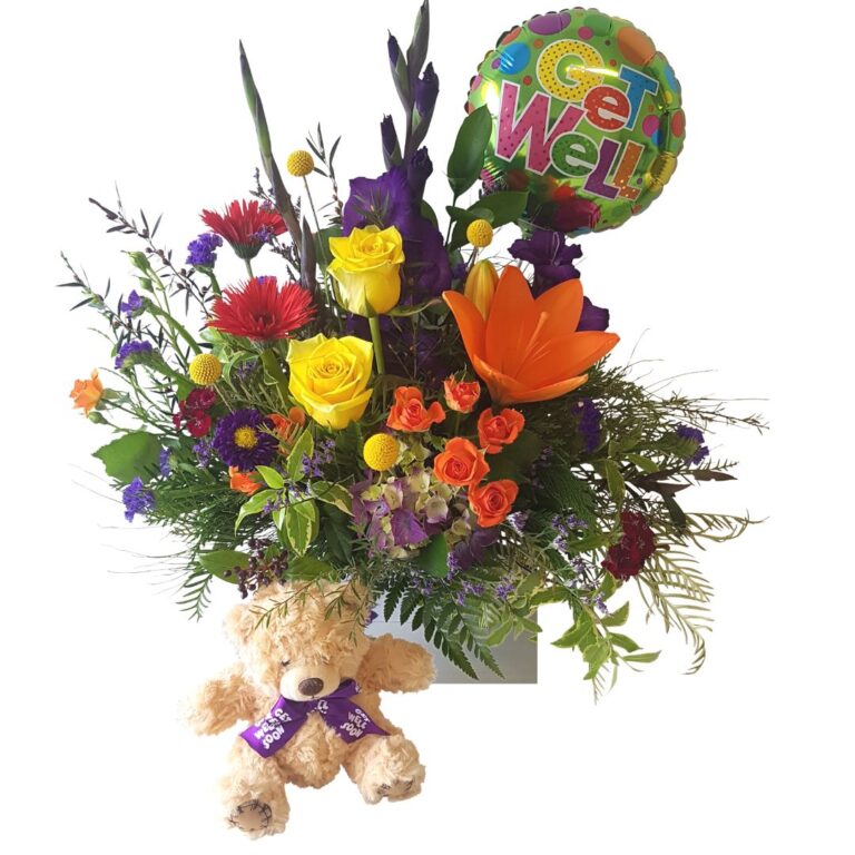 Get Well Flower Arrangement Bundle Gift Get Well Flower Arrangement Bundle Gift